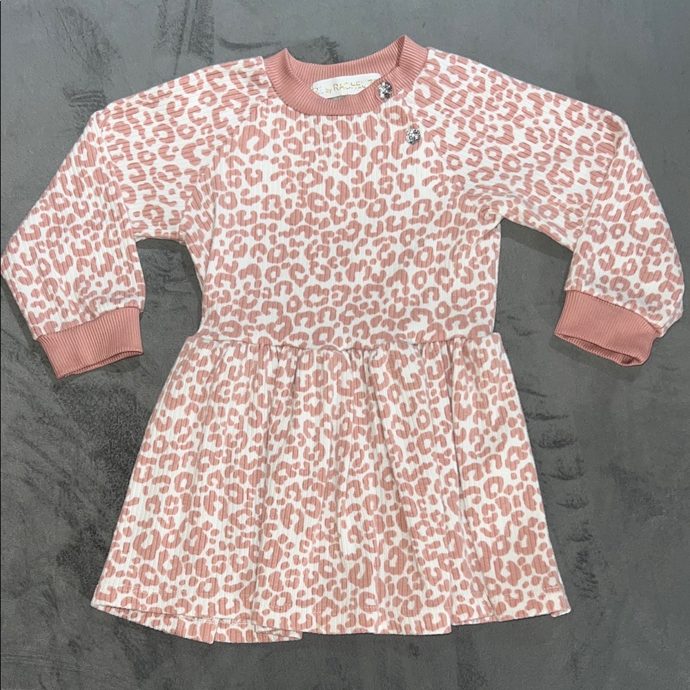 Rachel Zoe Pink Leopard Print Toddler Dress